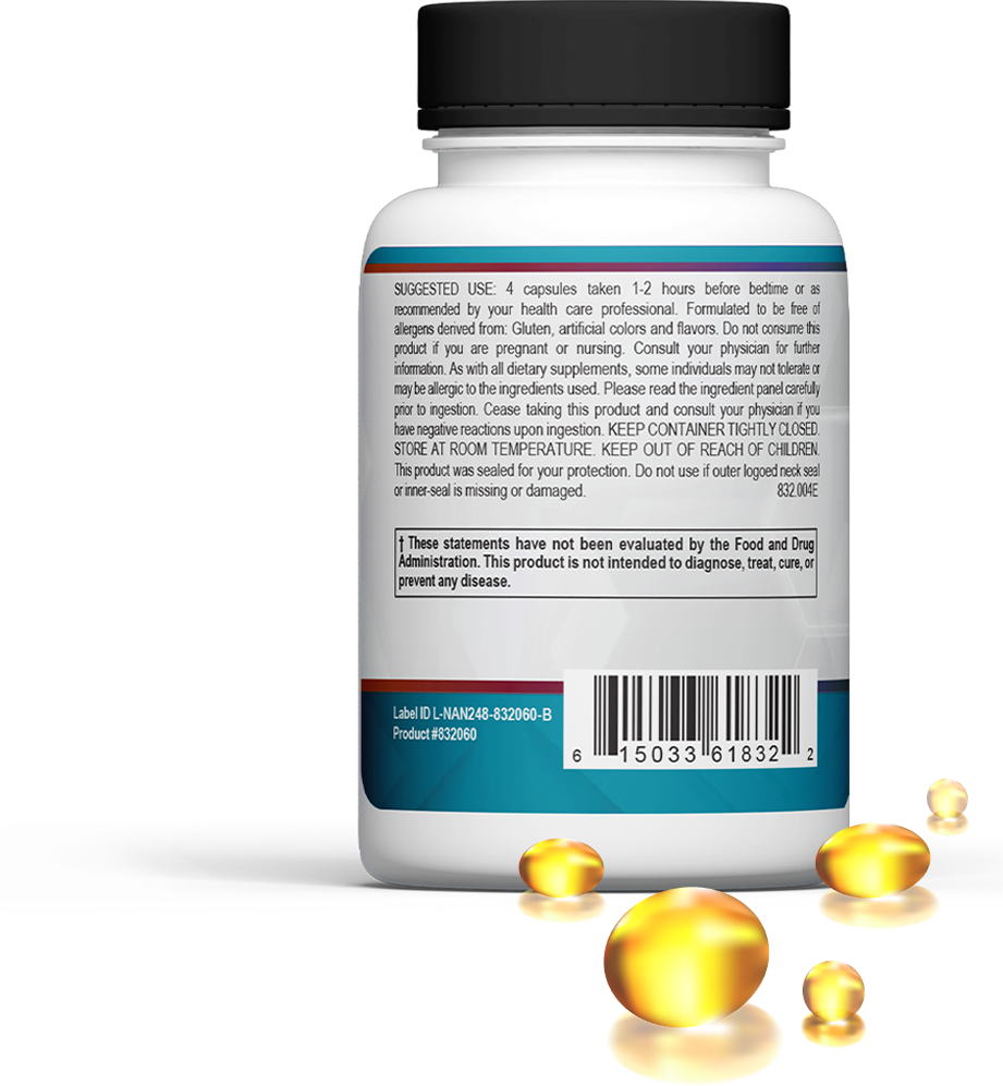 <h3>Naturally Restores Deep,<br/>Restorative Sleep—<strong>Without<br/>Melatonin or Dependency</strong></h3>