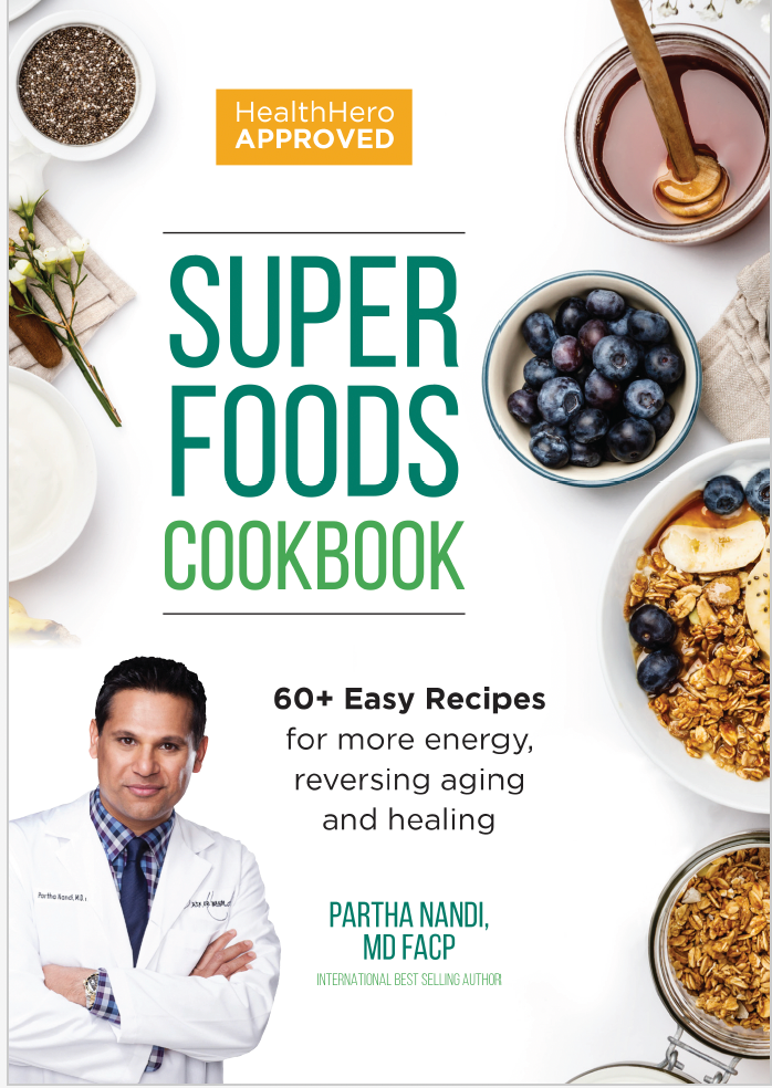 Dr. Partha Nandi's Superfood Cookbook and 77 Smoothies & Snacks Cookbook Bundle